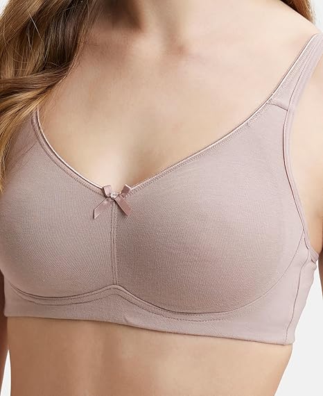 Jockey FE41 Women’s Wirefree Cotton Everyday Bra – Full Coverage with Concealed Shaper Panel